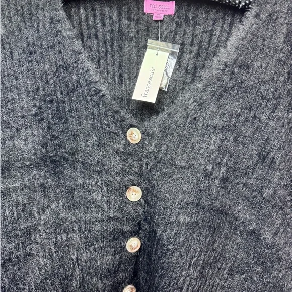 🔥 New Miami for francesca’s fuzzy cropped cardigan - Picture 6 of 7